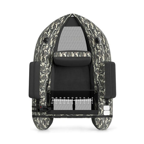 Inflatable Fishing Float Tube with Pump, Paddle, Storage Pockets-Camouflage