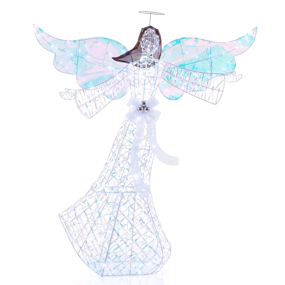 Iridescent Christmas Angel Decoration with 230 Cold White LEDs