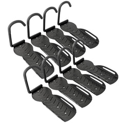 SPORTNOW 8 Pack Bike Rack, Wall Mounted Bicycle Hanger Hook, Foldable Garage Bike Wall Rack, Bicycle Storage Holder for Indoor Outdoor Use