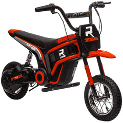 HOMCOM 24V Electric Motorbike with Twist Grip Throttle, Music, Horn, 12