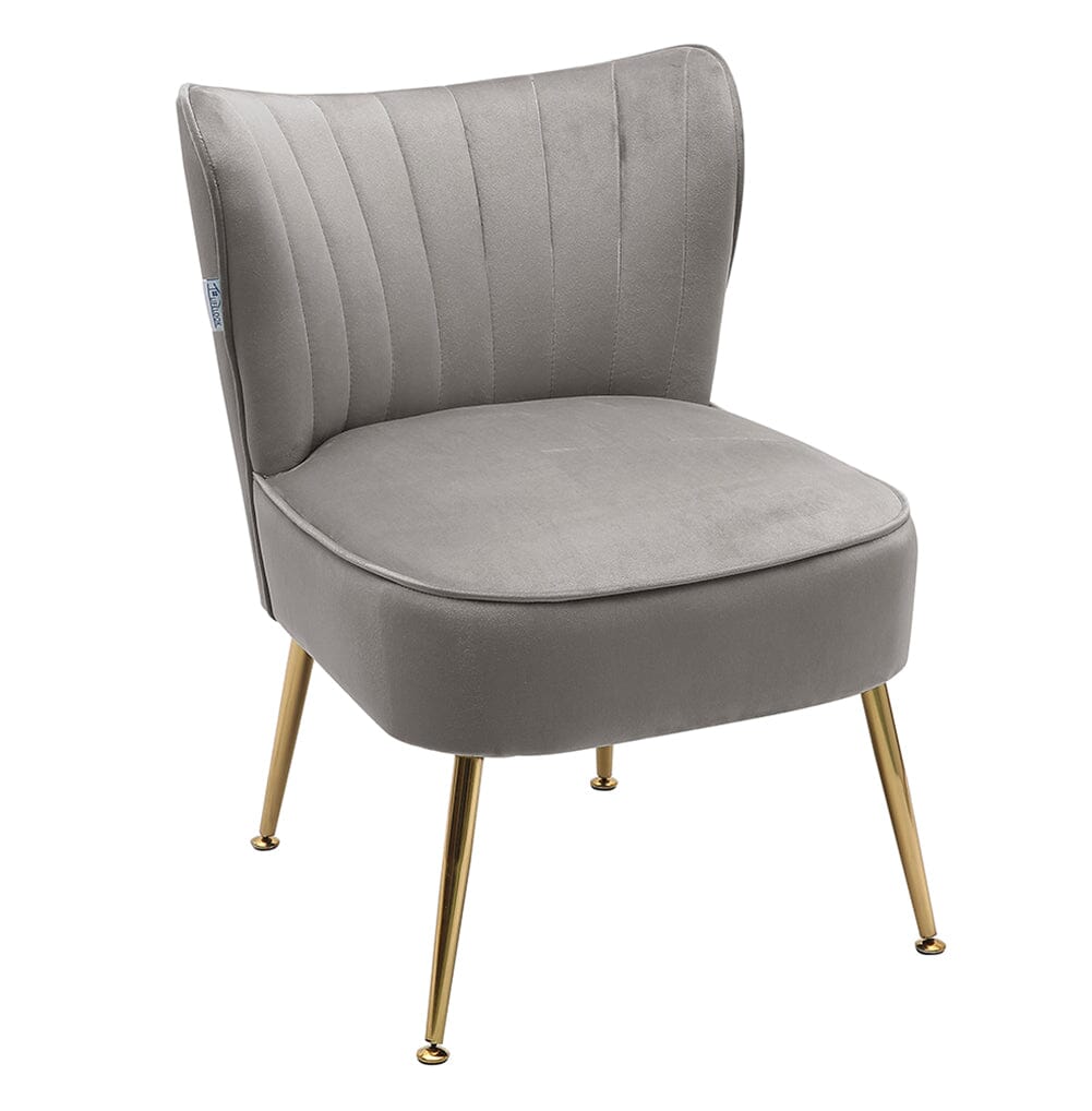 Velvet Cocktail Chairs Accent Chairs with Gold Legs