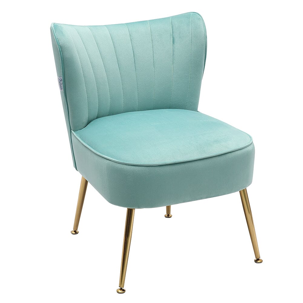 Velvet Cocktail Chairs Accent Chairs with Gold Legs