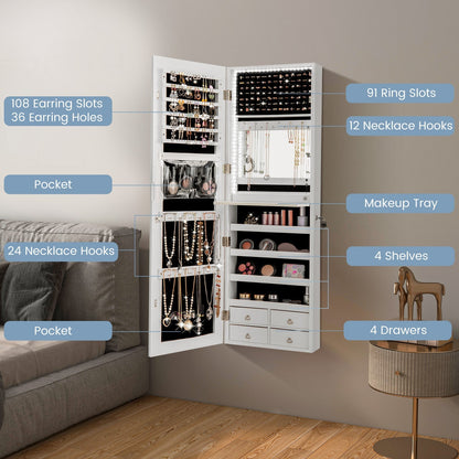 Multipurpose Storage Cabinet with 4 Drawers-White