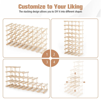 36-Bottle Wine Rack for Home Bar Pantry