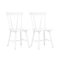 Set of 2 Windsor Chairs-White