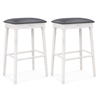 61/74 cm Upholstered Bar Stool Set of 2-74 cm