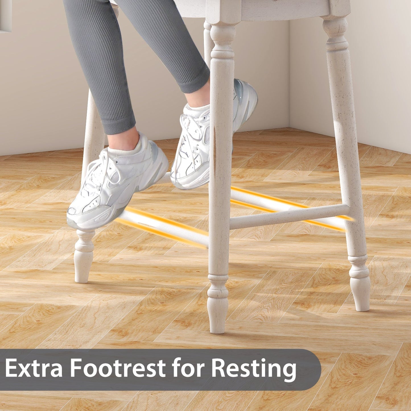 61/74 cm Upholstered Bar Stool Set of 2-61 cm