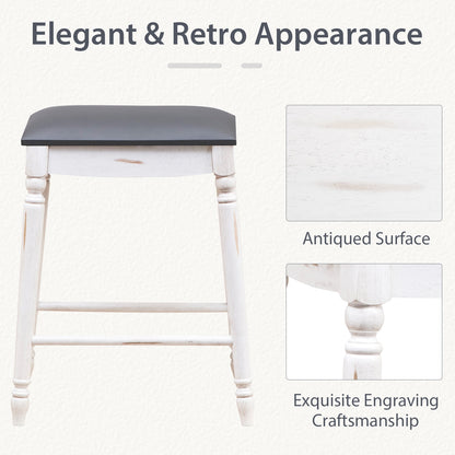 61/74 cm Upholstered Bar Stool Set of 2-61 cm