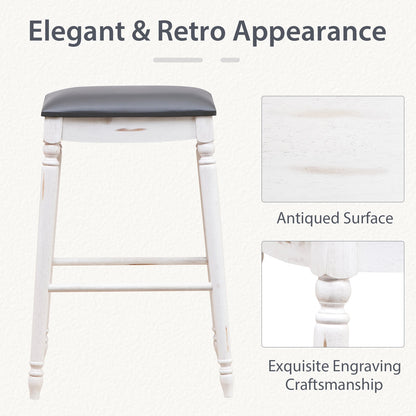 61/74 cm Upholstered Bar Stool Set of 2-74 cm