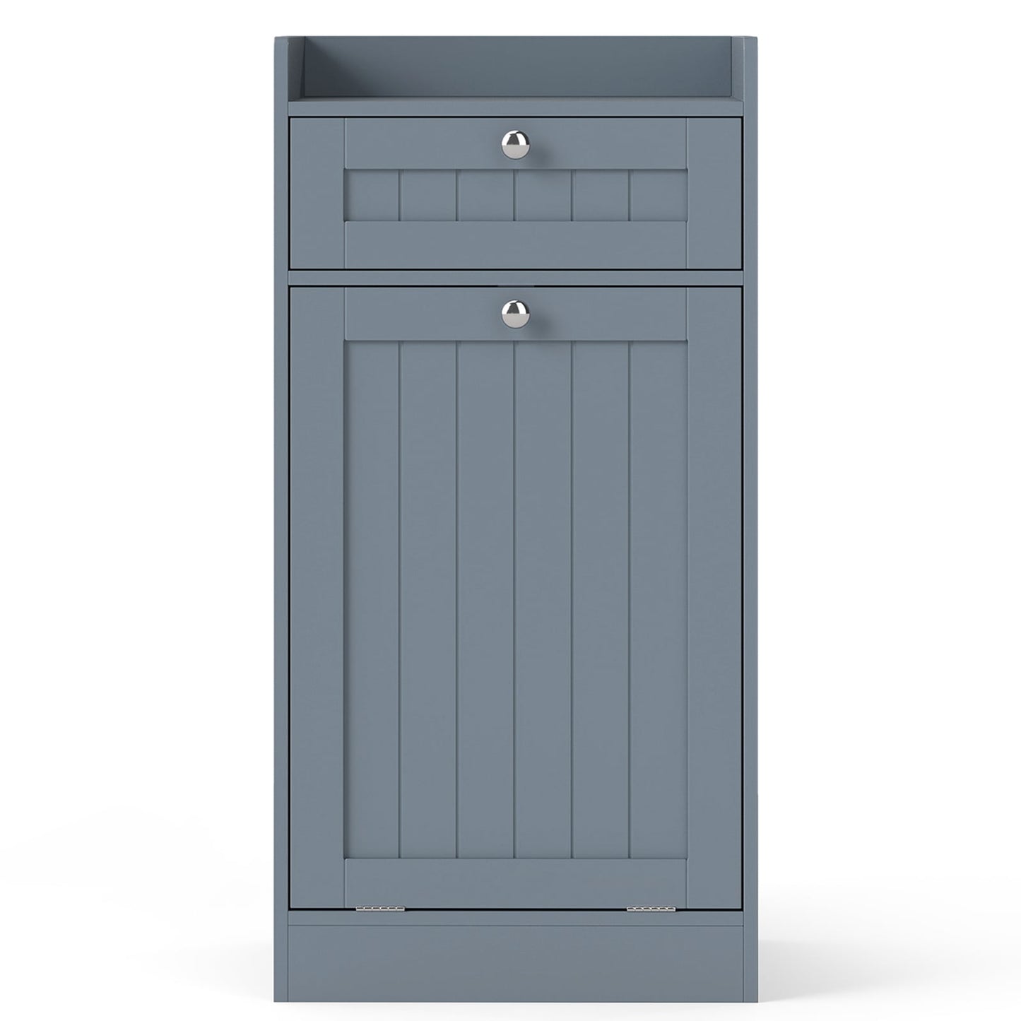 Bathroom Storage Cabinet with Drawer and Removable Hamper-Grey