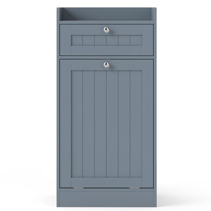 Bathroom Storage Cabinet with Drawer and Removable Hamper-Grey