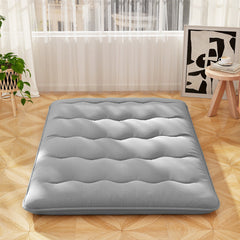 Japanese Floor Mattress with Washable Cover and Carry Bag-Grey-Double Size