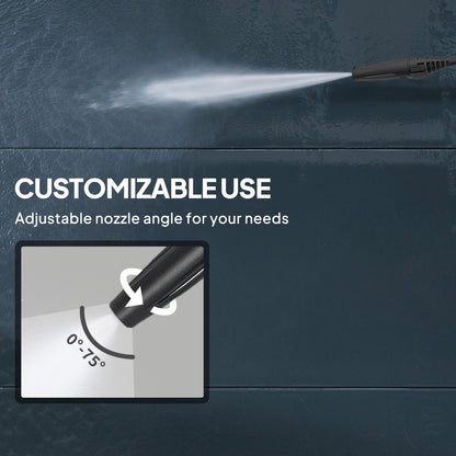 Outsunny 150-Bar Pressure Washer, with Accessories - Red/Black