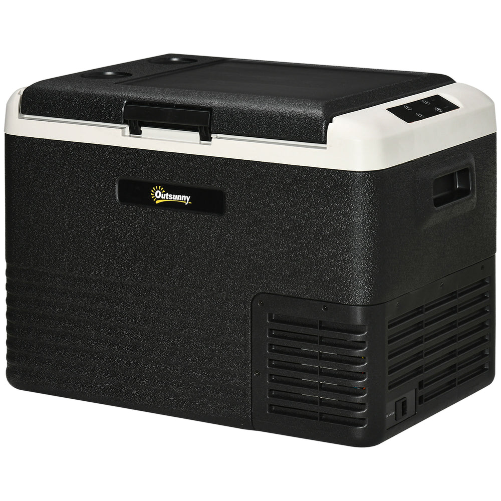 Outsunny 40L Portable Car Refrigerator - Grey and Black