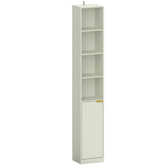 HOMCOM Bookcase Adjustable Shelf Bookshelf Anti-Tip Hardware 6-Tier Storage Cabinet Light Green