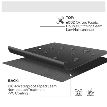 Outsunny Garden Patio Large Furniture Set Round Cover 600D Oxford Waterproof, Ð¤193 x 80H cm, Black