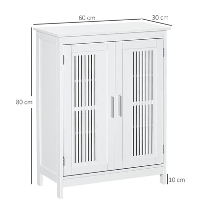 kleankin Modern Bathroom Floor Cabinet - White