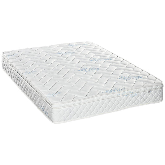 HOMCOM Double Mattress, Pocket Sprung Mattress in a Box with Breathable Foam and Individually Wrapped Spring, 190cmx137cmx22.5cm, White