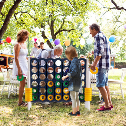 Jumbo 4-to-Score Giant Game Set with 42 Jumbo Rings and Quick-Release Slider