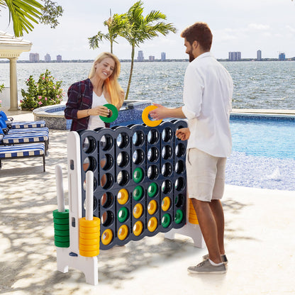 Jumbo 4-to-Score Giant Game Set with 42 Jumbo Rings and Quick-Release Slider