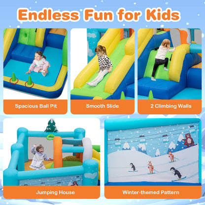 Jumbo Inflatable Bounce Castle with Long Slide Large Ball Pit Blower NOT Included