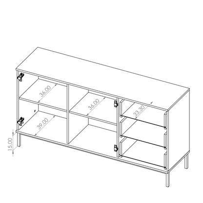 Querty 01 Sideboard Cabinet 150cm