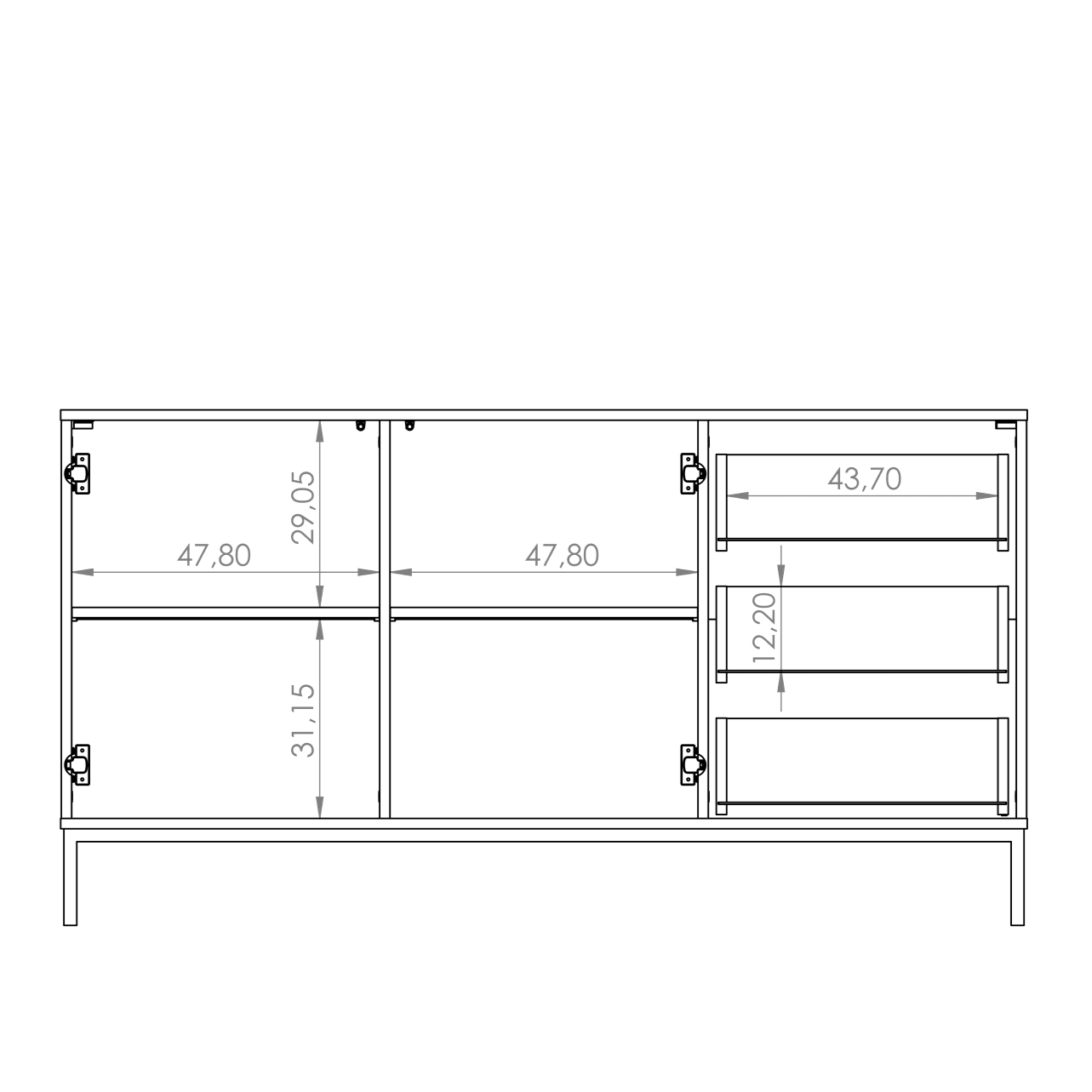 Querty 01 Sideboard Cabinet 150cm