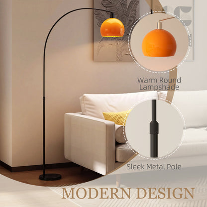 HOMCOM Floor Lamp for Living Room, Modern Standing Lamp with Shade & Foot Switch for Bedroom, Office, Black