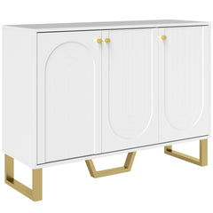 HOMCOM 3-Door Sideboard Storage Cabinet - White
