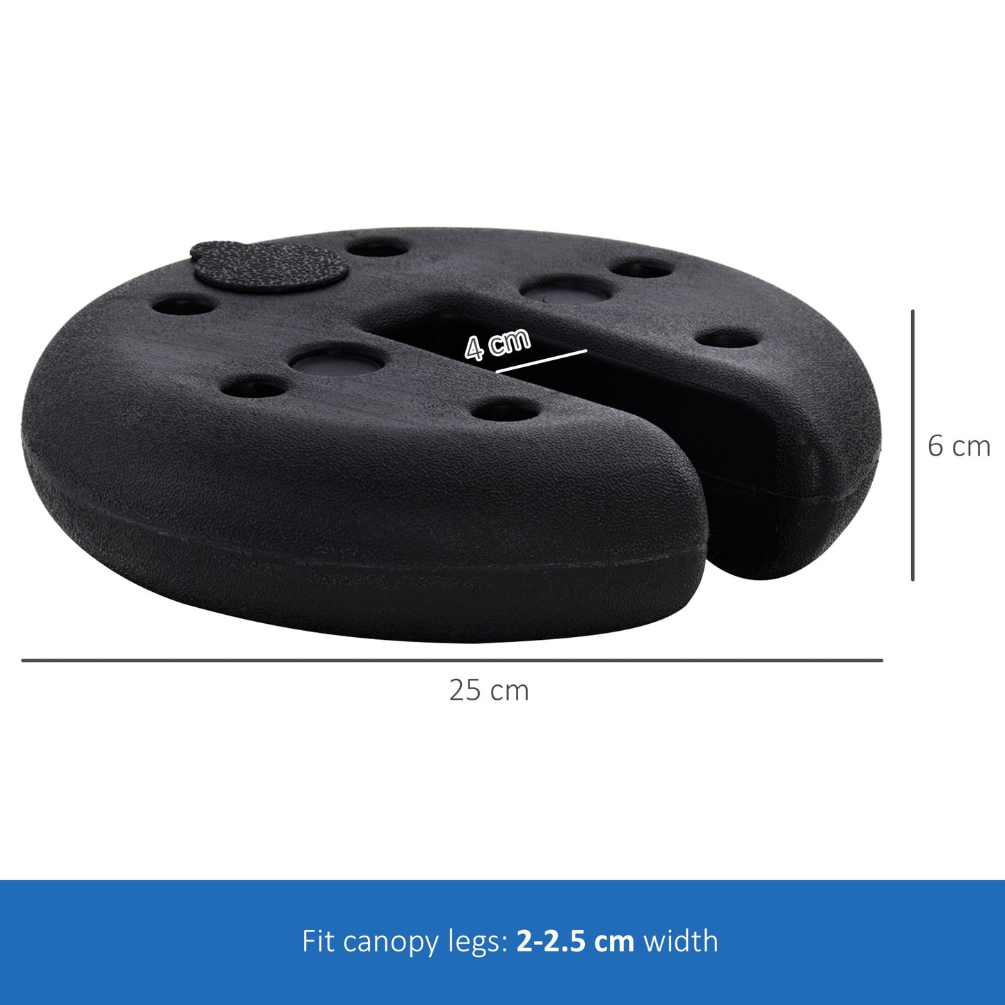 Outsunny Pop up Canopy Weight Set of 4, Heavy Duty Sand Fillable Tent Leg Weights for Marquee Party Tent Canopy, Total 20kg