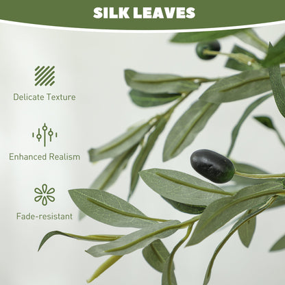 HOMCOM Silk Leaf Artificial Olive Trees
