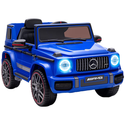 AIYAPLAY Licensed Mercedes-AMG G63 12V Kids Ride on Car with Remote Dual Motors Rear Suspension Slow Start for 3-6 Years, Blue