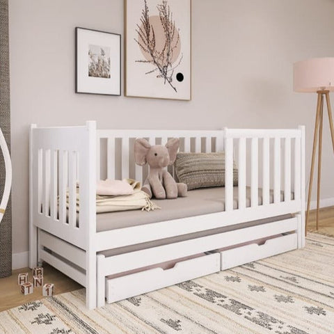 Kaja Single Bed with Trundle and Storage