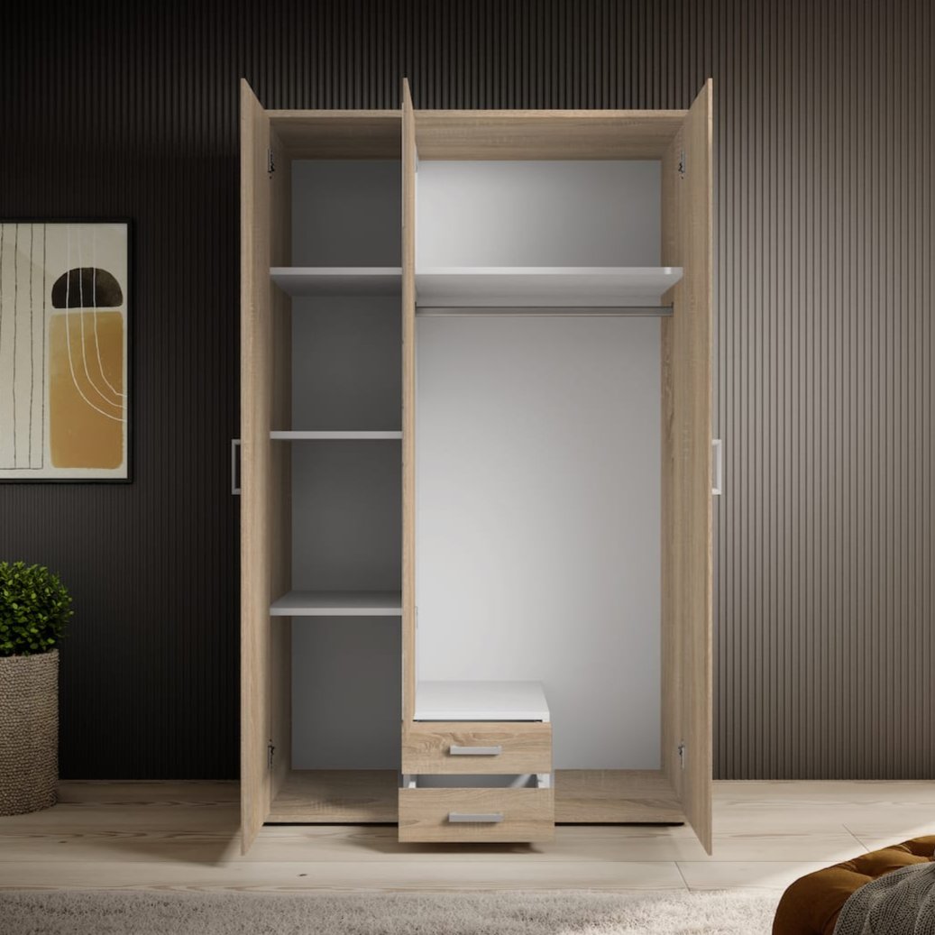 Karl Hinged Door Wardrobe 120cm