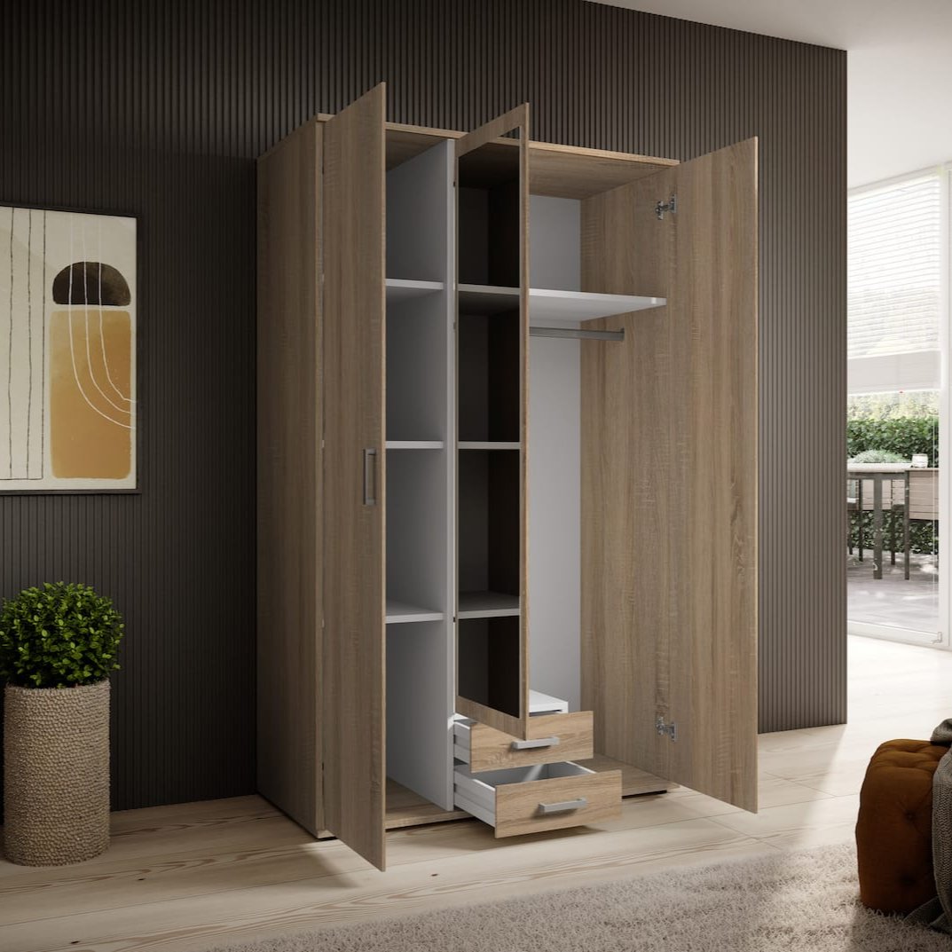 Karl Hinged Door Wardrobe 120cm
