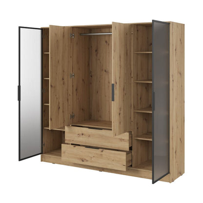 Kelly Hinged Door Wardrobe 206cm [Glass]