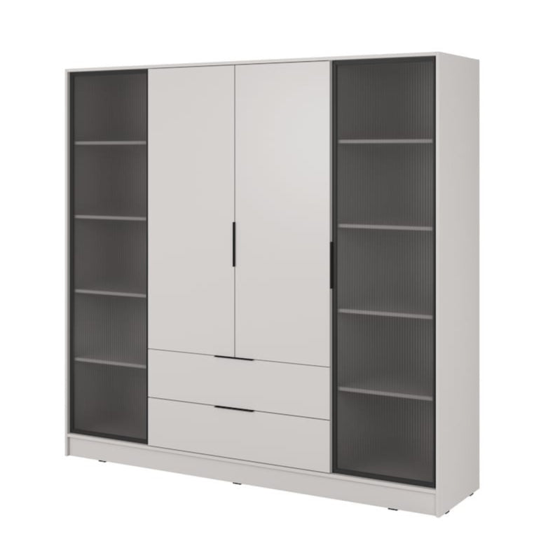 Kelly Hinged Door Wardrobe 206cm [Glass]