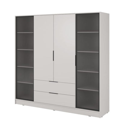 Kelly Hinged Door Wardrobe 206cm [Glass]