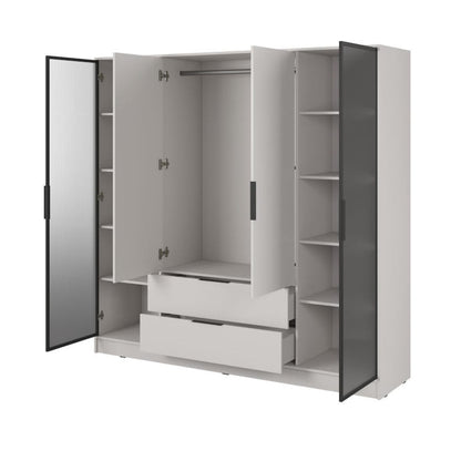 Kelly Hinged Door Wardrobe 206cm [Glass]