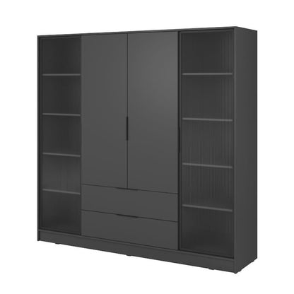 Kelly Hinged Door Wardrobe 206cm [Glass]