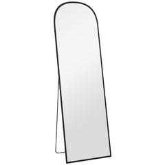 HOMCOM 162cm Aluminium Frame Standing Mirror - Black