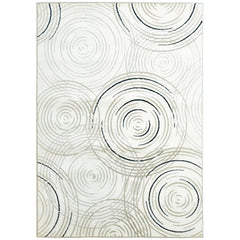 HOMCOM Modern Area Rug, Swirl Pattern Machine Washable Rug, Allergy-Friendly Floor Carpet for Living Room, Bedroom, Dining Room, Home Office, 230 x 160 cm, Cream White