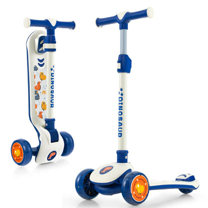 Kick Scooter with Extra Wide Deck and LED Lighted PU Wheels-White