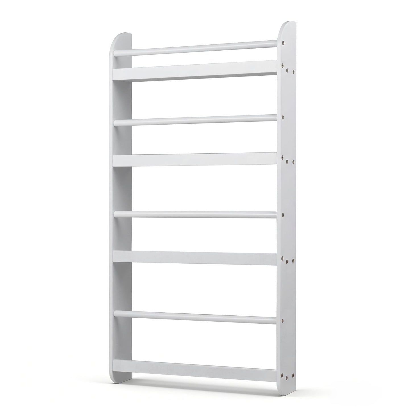 Kids Bookshelf 4-Tier Wall Mounted Book Shelf for Toys and Books-White