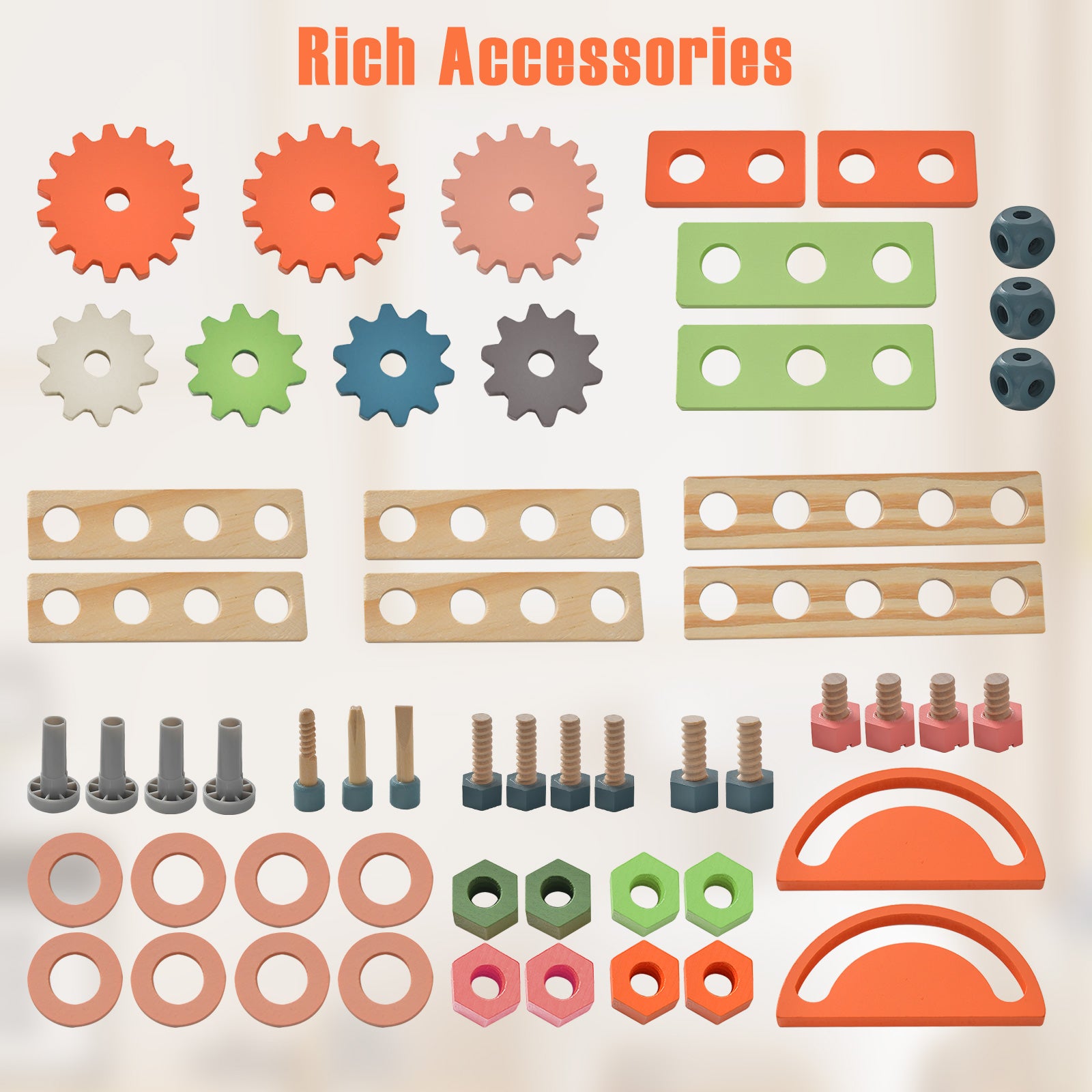 Kids Play Tool Workbench with Rich Tool Set and Realistic Accessories