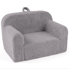 Kids Reading Sofa with Soft Fleece Fabric Cover-Grey