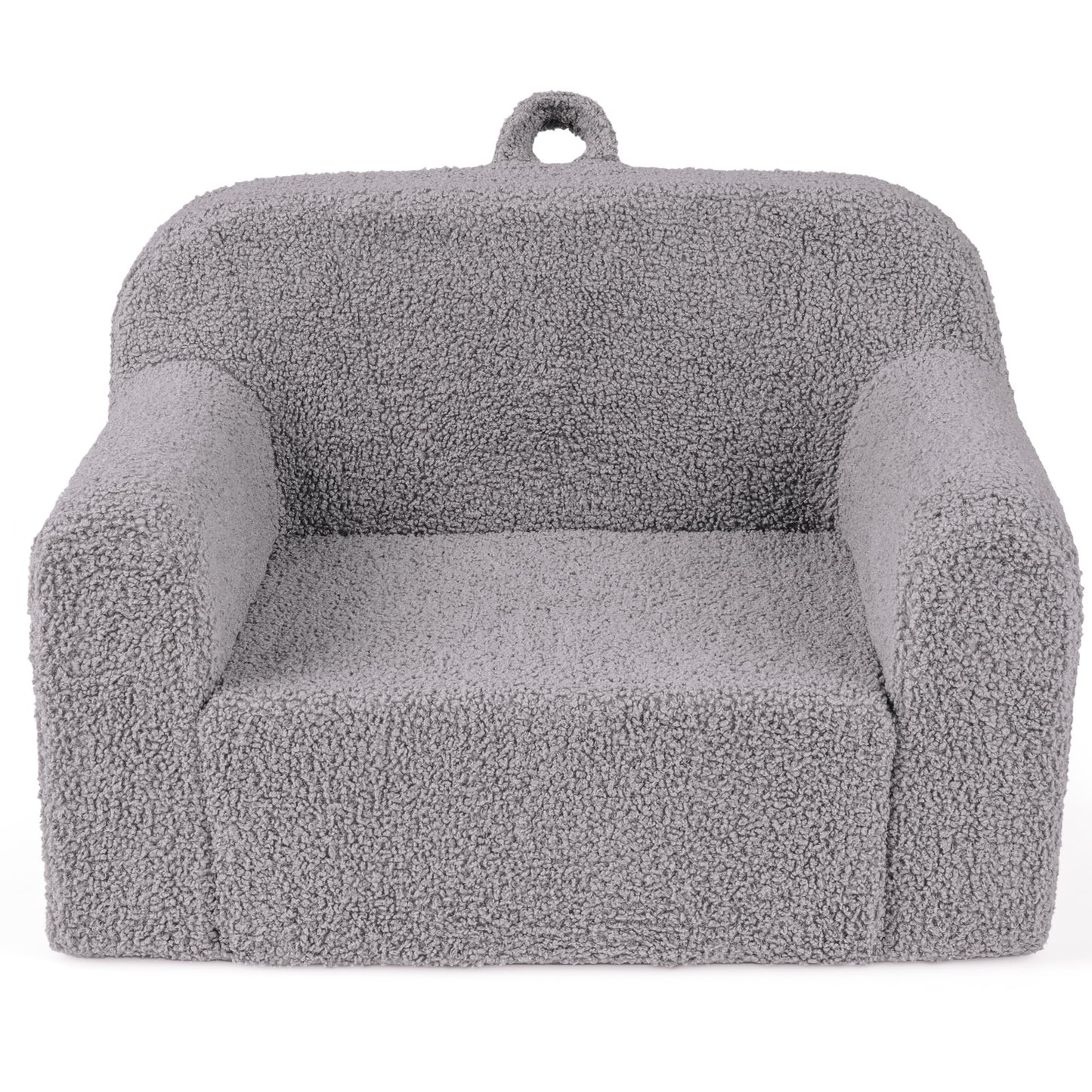 Kids Reading Sofa with Soft Fleece Fabric Cover-Grey