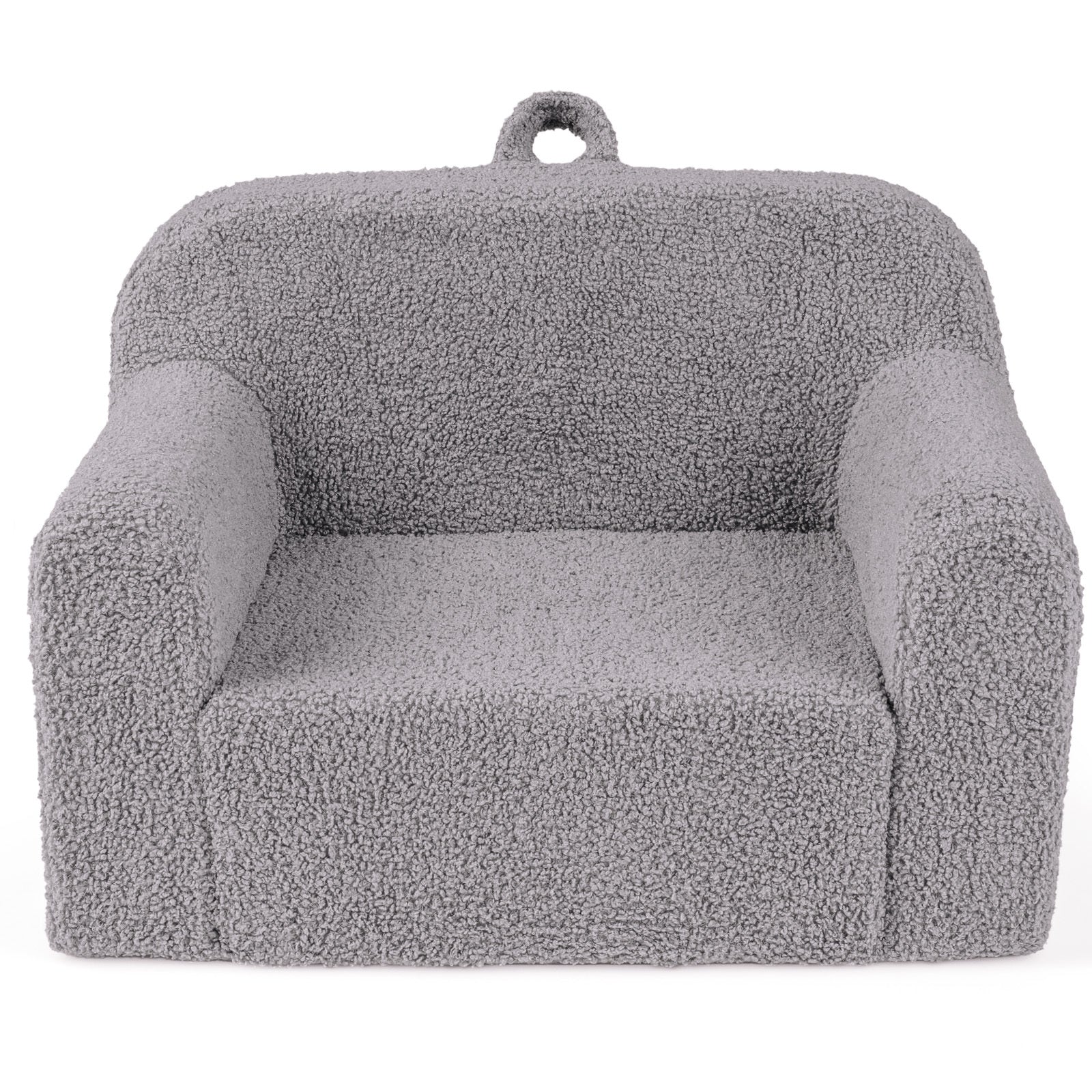 Kids Reading Sofa with Soft Fleece Fabric Cover-Grey