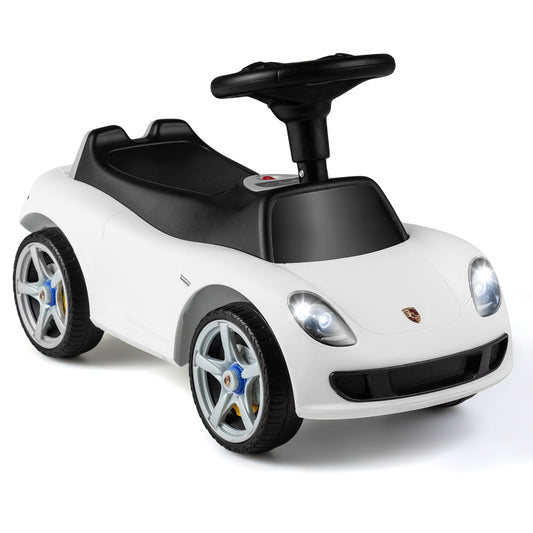 Kids Ride On Car Sliding Car with Horn & Sound Buttons Porsche Licensed-White