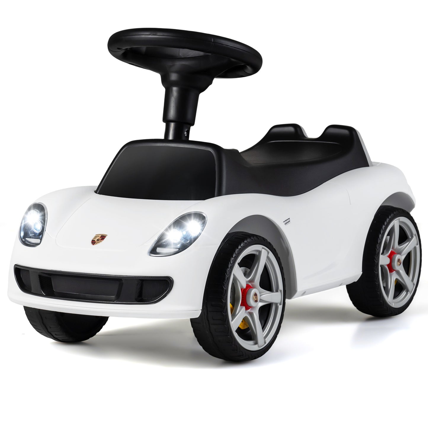 Kids Ride On Car Sliding Car with Horn & Sound Buttons Porsche Licensed-White